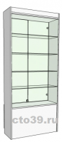 Витрина стеклянная сквозная, задняя стенка стекло, полки стекло ВС-718904